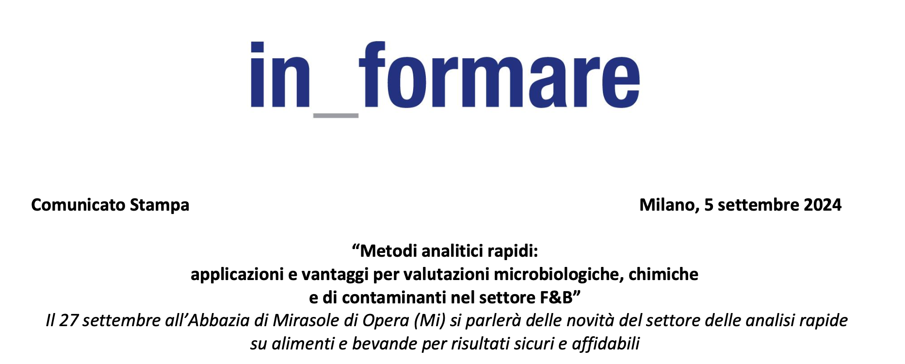 Metodi analitici rapidi: applicazioni e vantaggi per valutazioni microbiologiche, chimiche e di contaminanti nel settore FB